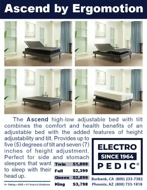 Pricing information for the Ascend bed